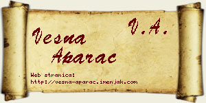Vesna Aparac vizit kartica